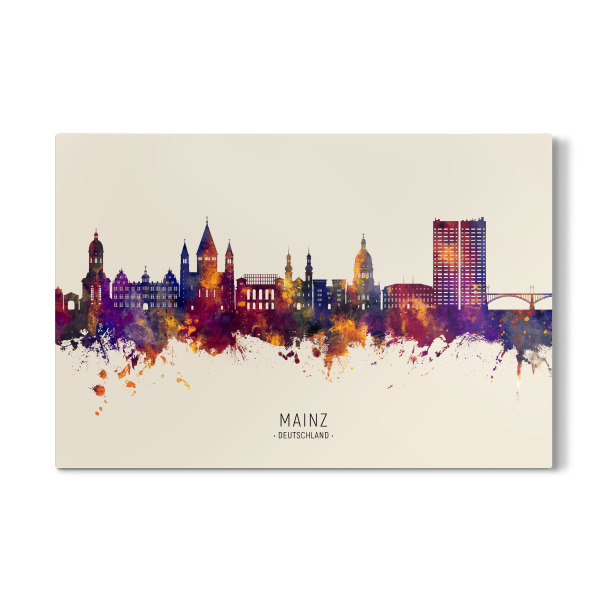 Galerie-Print "Mainz Germany Skyline Autumn Name" 30x20 cm artboxONE