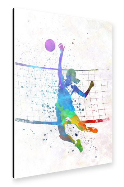 Alu-Dibond "Watercolor volleyball player-i" 30x20 cm artboxONE