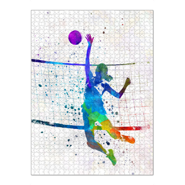 Puzzle Ravensburger "Watercolor volleyball player-i" artboxONE - Sport