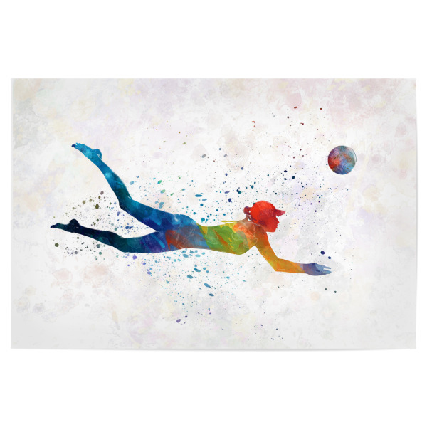 Poster 30x20 cm "Watercolor volleyball player-g" artboxONE - Sport