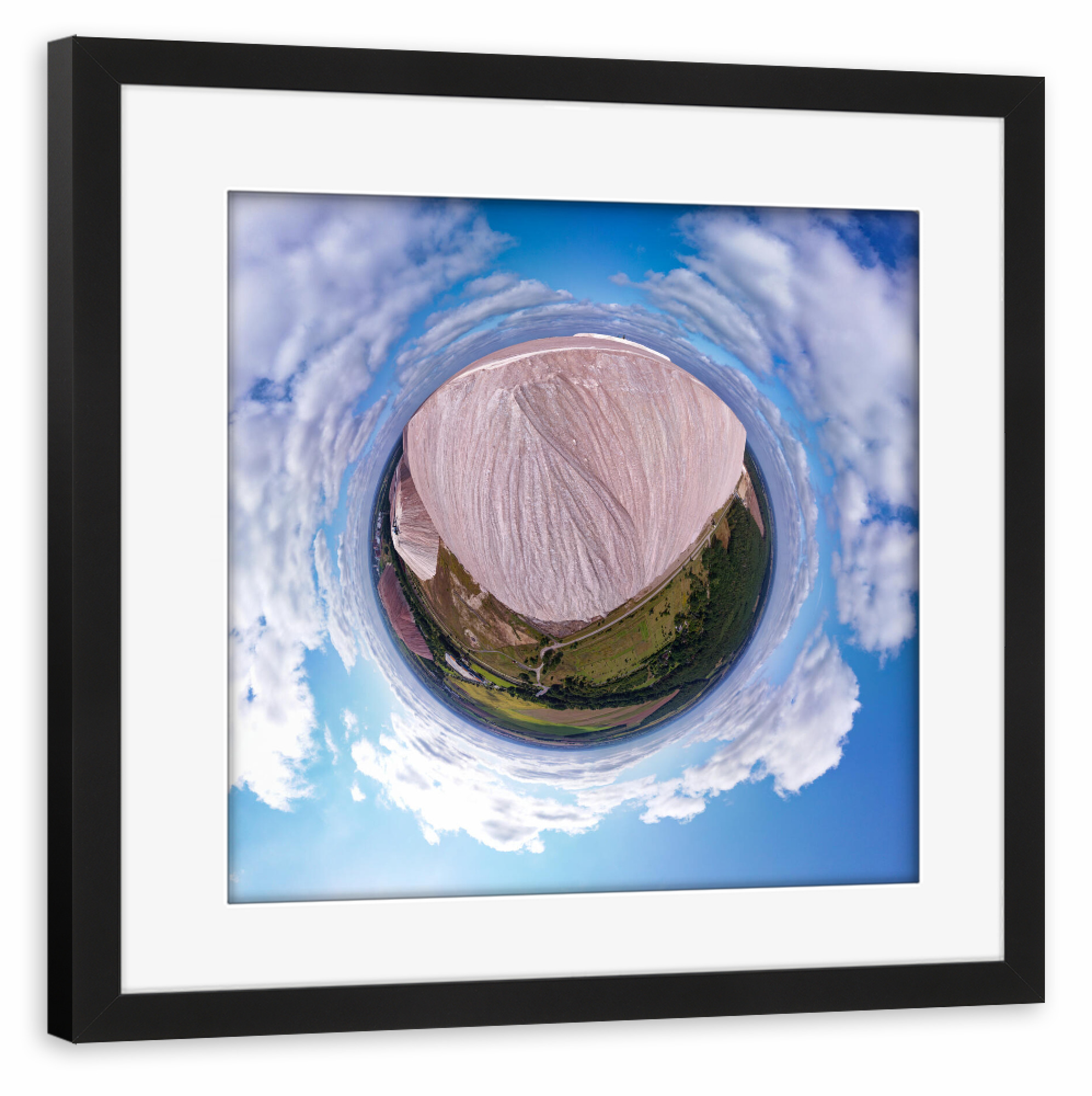 Poster mit Rahmen schwarz "Zielitz - Kalimandscharo,Ostseite" artboxONE - Städte,Natur,Reise,Reise / Länder,Städte / Weitere