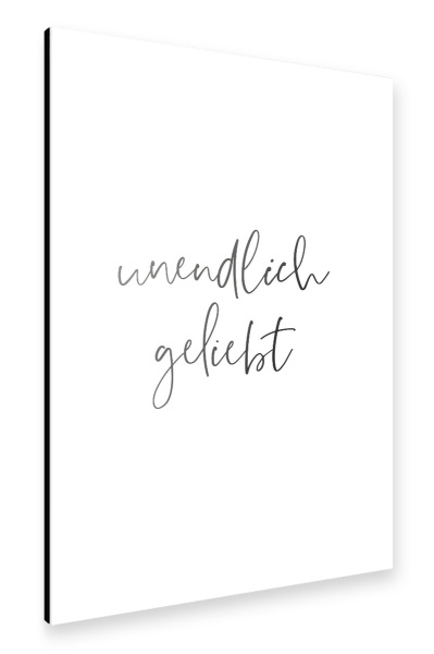 Alu-Dibond "Unendlich geliebt" 30x20 cm artboxONE