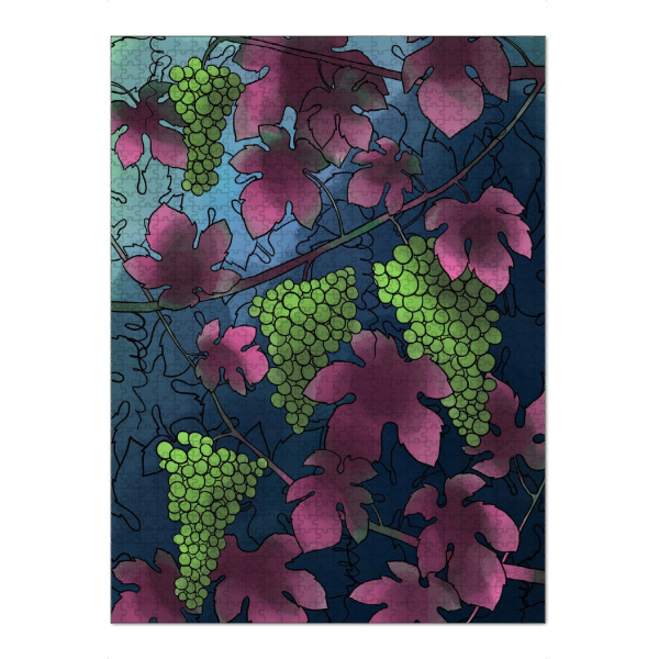 Puzzle Ravensburger "Grüner Wein" artboxONE - Natur,Floral,Abstrakt