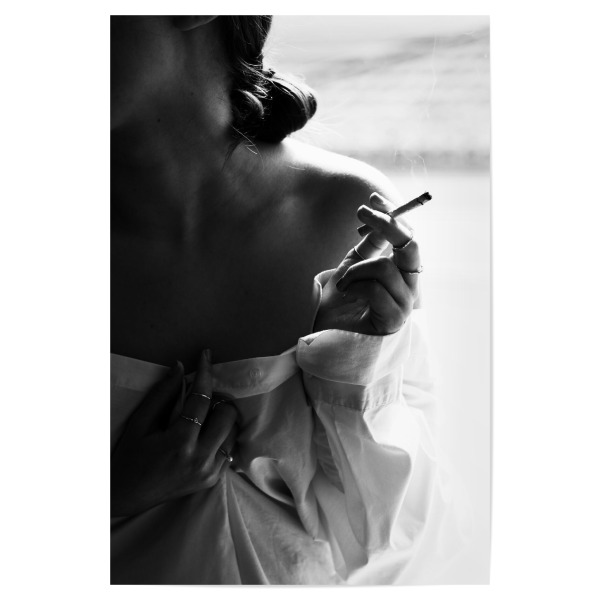 Poster "Cigarette Break" artboxONE - Menschen,Schwarzweiß