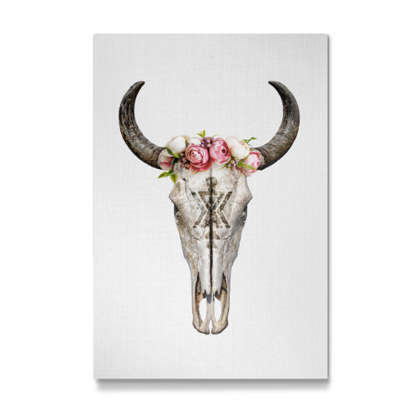 Galerie-Print "Floral Cow Skull" 30x20 cm artboxONE