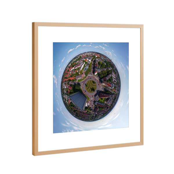 Poster mit Rahmen Kupfer "Lübeck - Kreisel Ziegelstr., midi" artboxONE - Städte,Reise,Architektur,Reise / Länder,Städte / Weitere