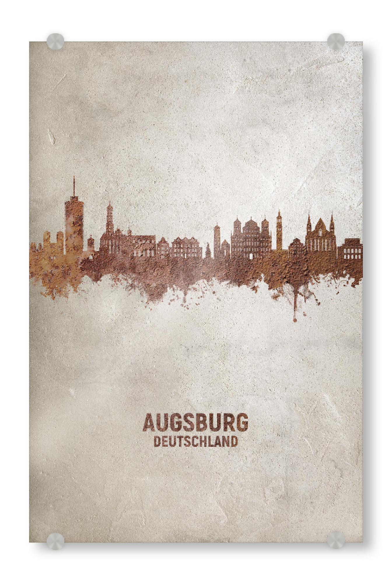 Acrylglasbild "Augsburg Germany Skyline Rust" artboxONE - Städte