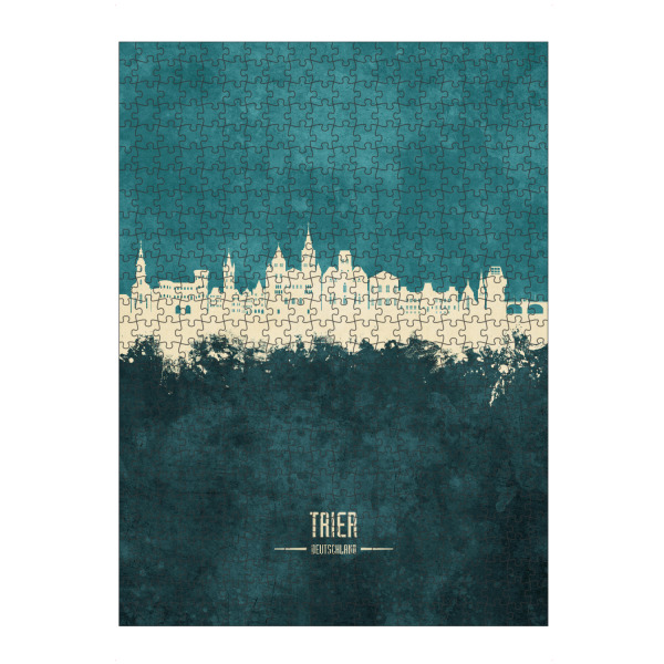 artboxONE Puzzle "Trier Germany Skyline Turquoise" artboxONE - Städte