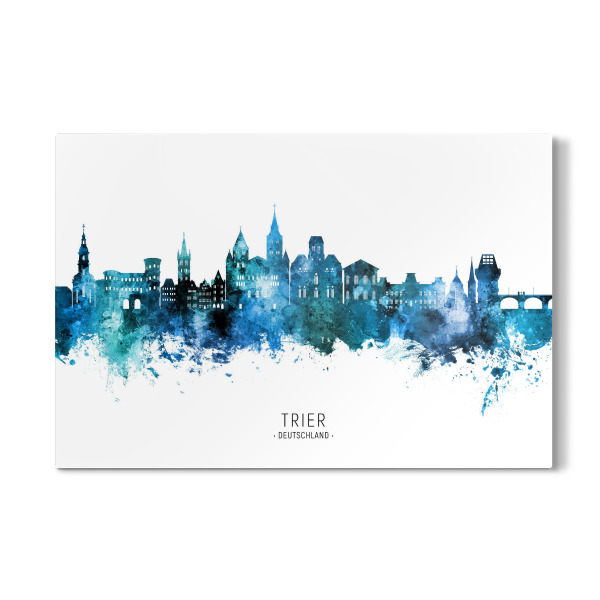 Galerie-Print "Trier Germany Skyline Blue Name" 30x20 cm artboxONE