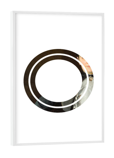 Poster mit weißem Rahmen "IMPRESS-LETTER O" artboxONE - Typografie,Fashion,Buchstaben,Buchstaben / O