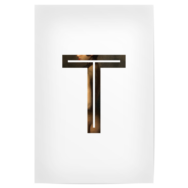 Poster "IMPRESS-LETTER T" artboxONE - Typografie,Fashion,Buchstaben,Buchstaben / T