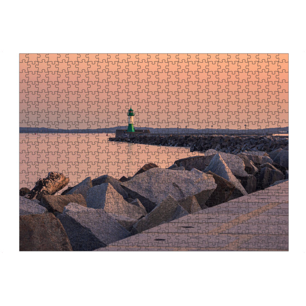 Puzzle Ravensburger "Abends am Leuchtturm" artboxONE - Natur,Reise,Architektur,Reise / Strand und Meer