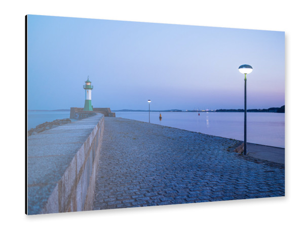 Alu-Dibond "Leuchtturm am Abend" 30x20 cm artboxONE