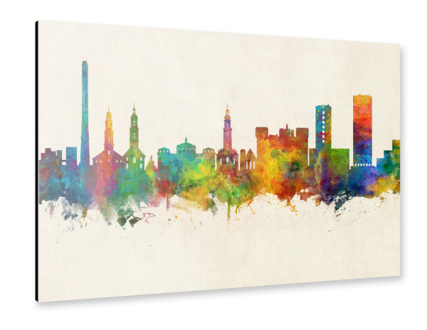 Alu-Dibond "Erlangen Germany Skyline Urban" 30x20 cm artboxONE