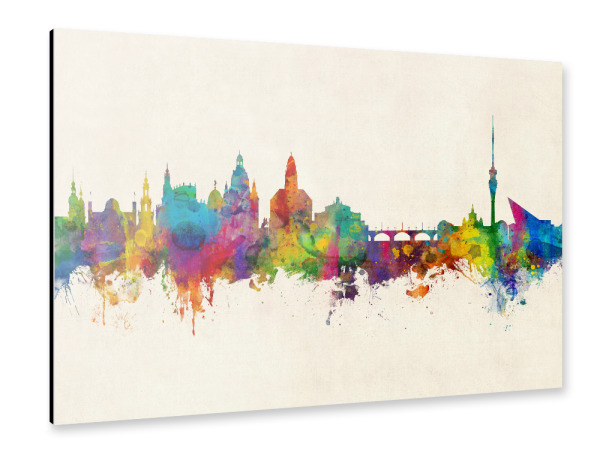 Alu-Dibond "Dresden Germany Skyline Urban" 30x20 cm artboxONE