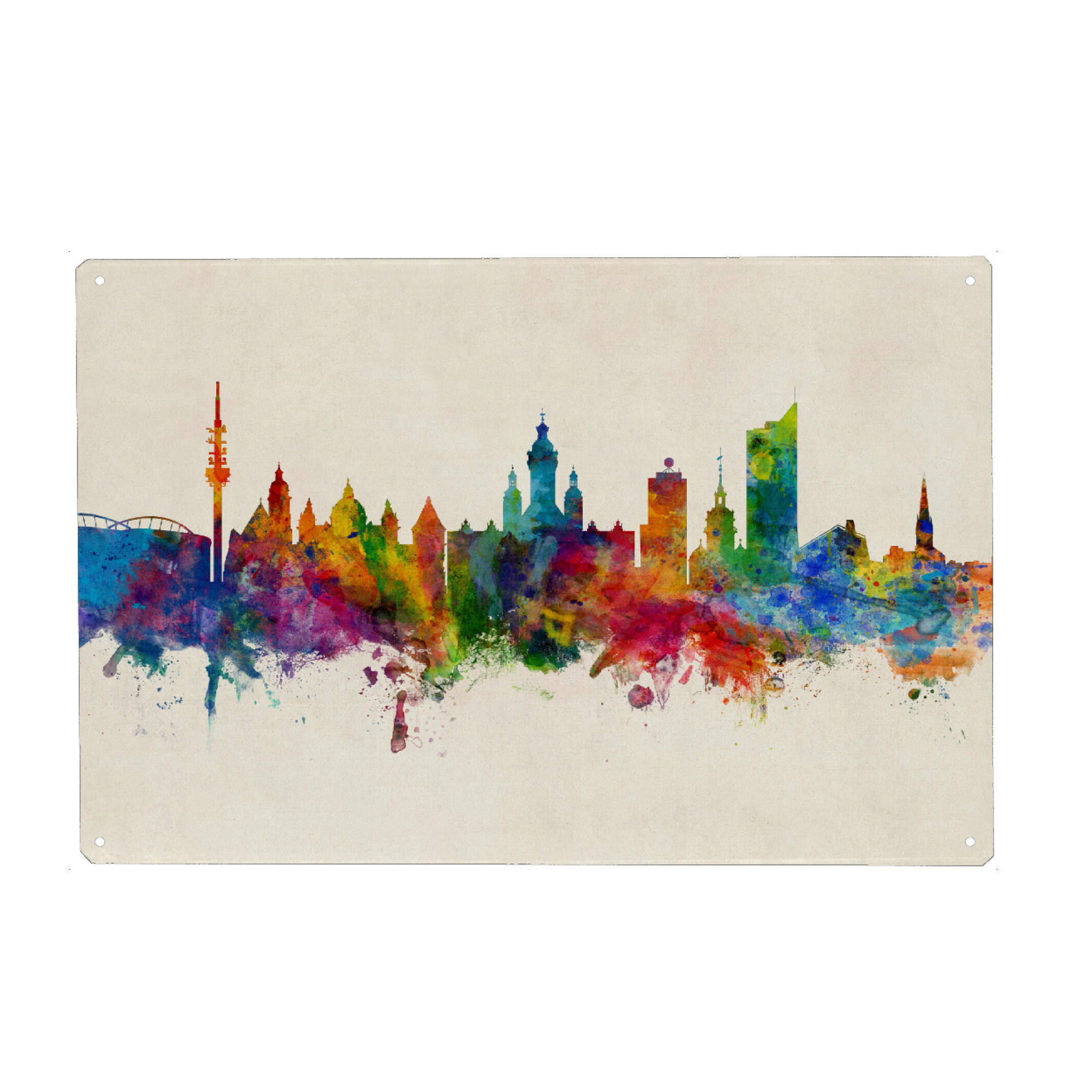 Metall Poster "Leipzig Germany Skyline Urban" artboxONE - Städte