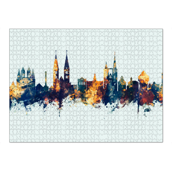Puzzle Ravensburger "Halberstadt Skyline Winter" artboxONE - Städte