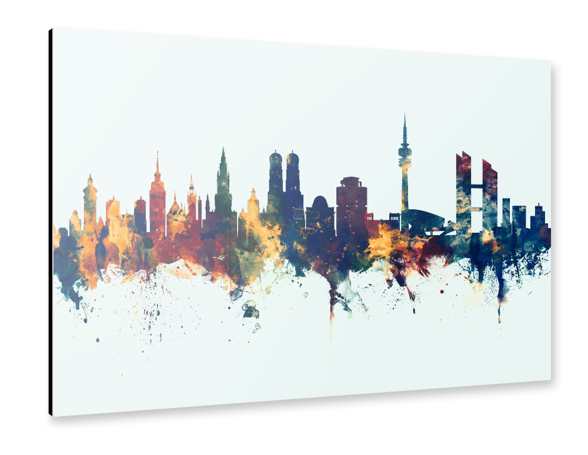 Alu-Dibond "Munich Germany Skyline Winter" 30x20 cm artboxONE