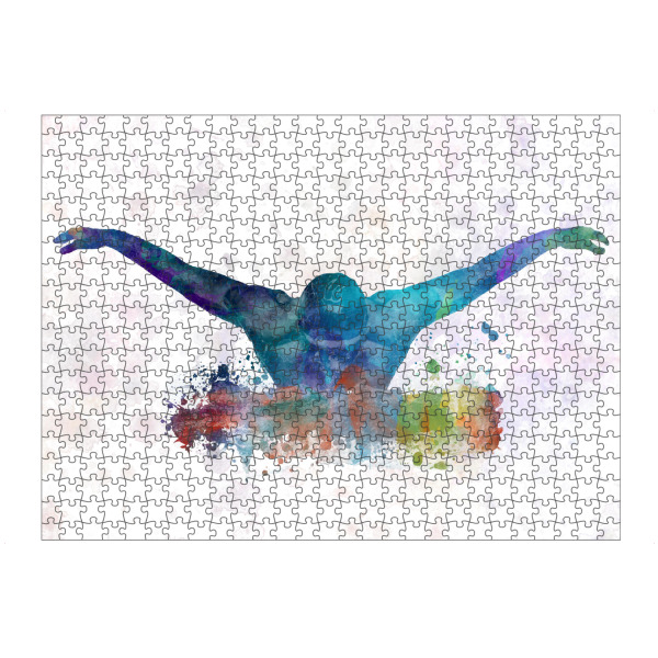 artboxONE Puzzle "Swimmer in watercolor-d" artboxONE - Sport