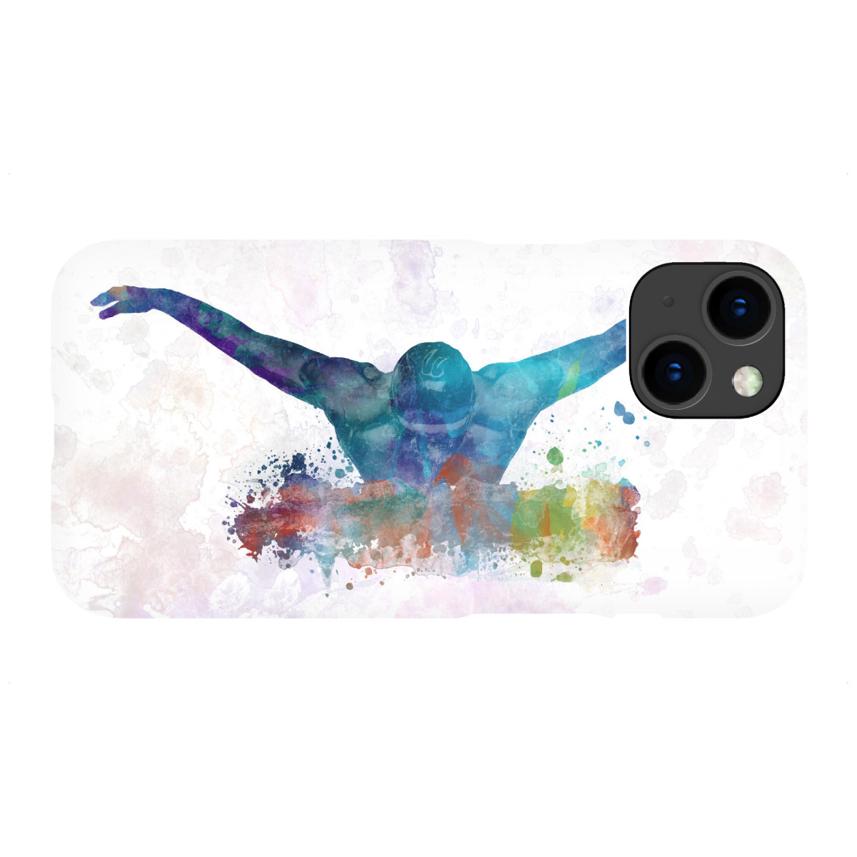 iPhone "Swimmer in watercolor-d" Premium-Case Handyhülle artboxONE