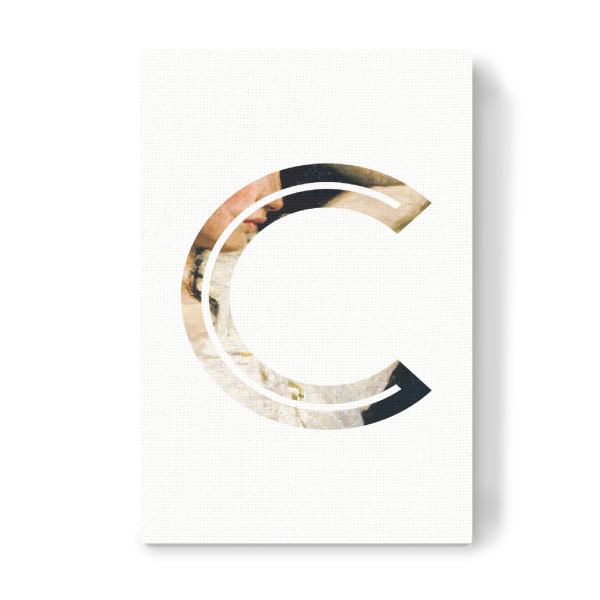 Leinwandbild "IMPRESS-LETTER C" artboxONE - Typografie,Fashion,Buchstaben,Buchstaben / C