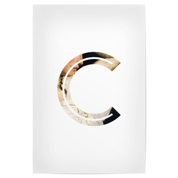 Poster 30x20 cm "IMPRESS-LETTER C" artboxONE - Typografie,Fashion,Buchstaben,Buchstaben / C