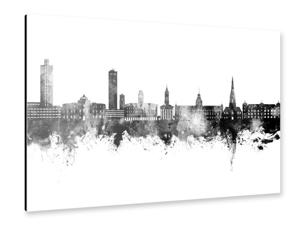 Alu-Dibond "Karlsruhe Germany Skyline Black" 30x20 cm artboxONE