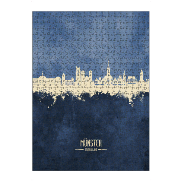 artboxONE Puzzle "Münster Germany Skyline Navy" artboxONE - Städte