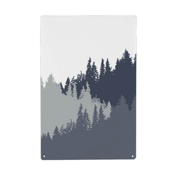 Metall Poster "Forest lines" artboxONE - Natur,Abstrakt,Geometrie