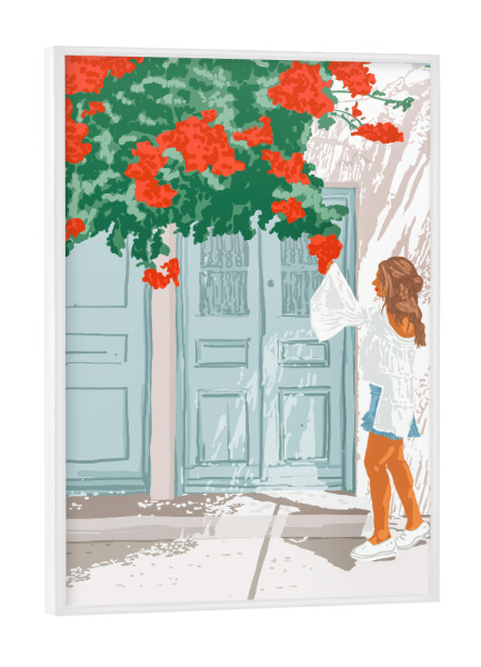 Poster mit weißem Rahmen "The Places We Visit" artboxONE - Reise,Menschen,Architektur