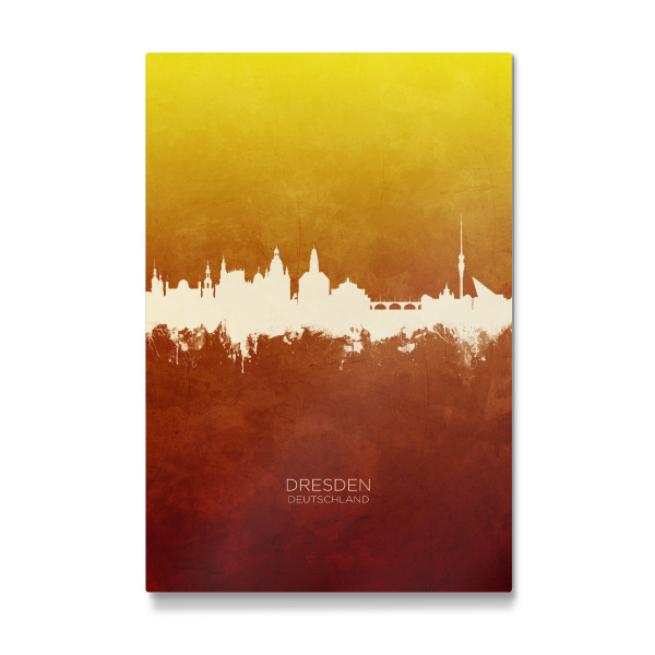 Galerie-Print "Dresden Germany Skyline RedYellow" 30x20 cm artboxONE