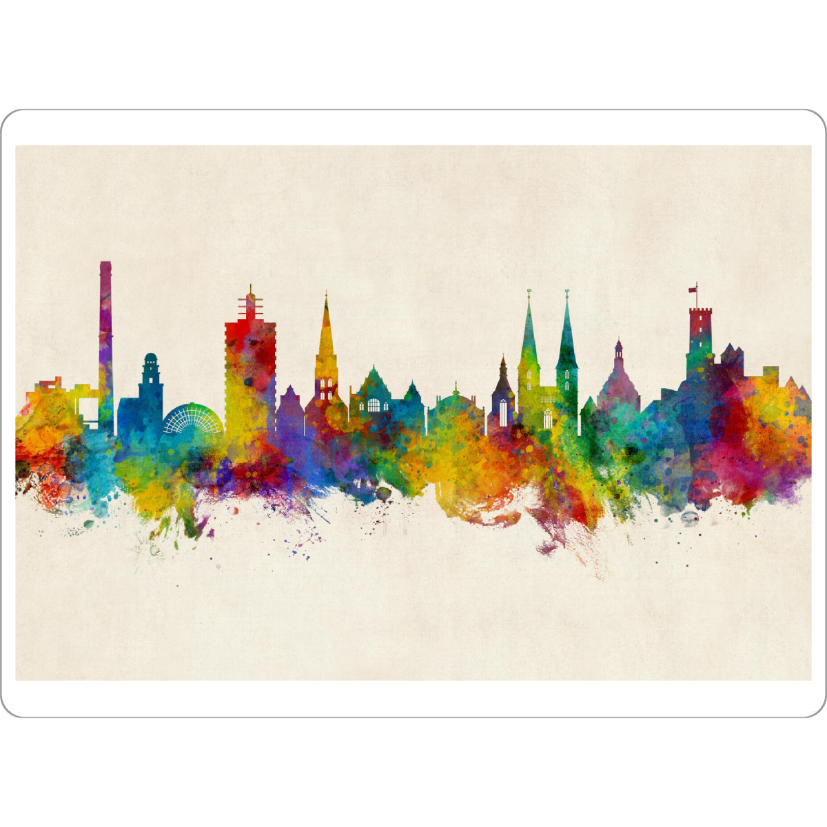 Tischset "Bielefeld Germany Skyline Urban" artboxONE - Städte