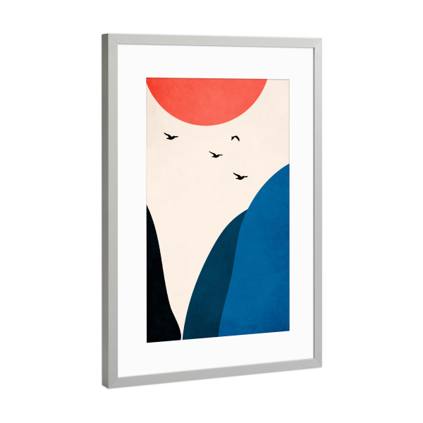 Poster mit Rahmen Silber "Joyful Days" artboxONE - Natur,Floral,Abstrakt