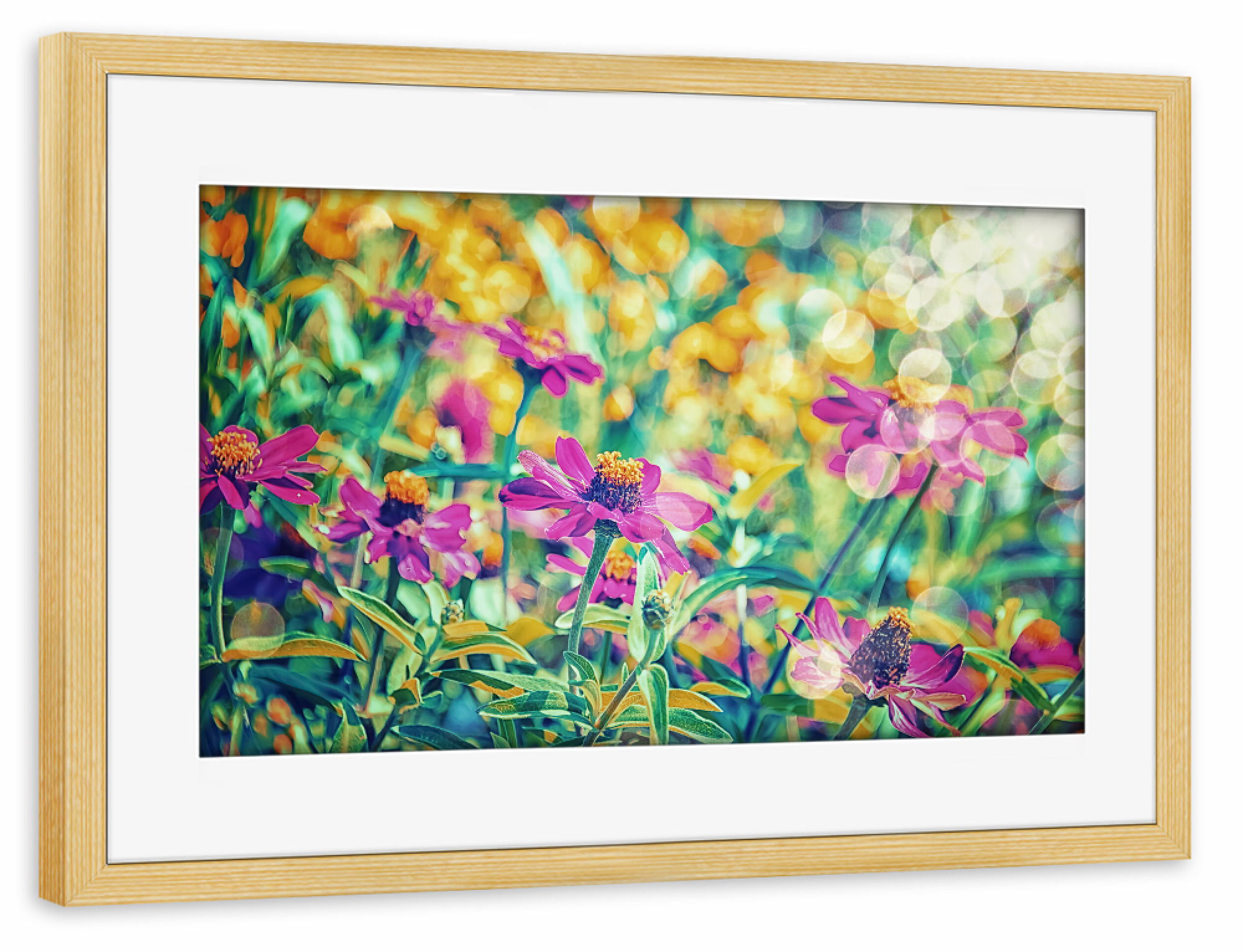 Poster mit Rahmen kiefer "Garden in the morning" artboxONE - Natur,Floral,Liebe,Für Mama