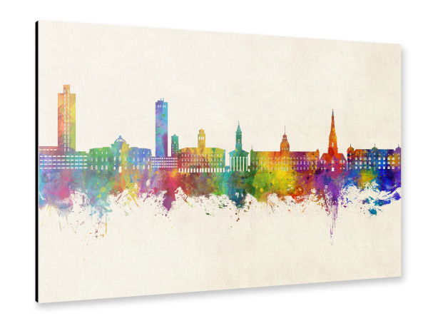 Alu-Dibond "Karlsruhe Germany Skyline Urban" 30x20 cm artboxONE