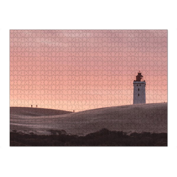 Puzzle Ravensburger "Lighthouse in Dunes at Sunset" artboxONE - Reise / Strand und Meer