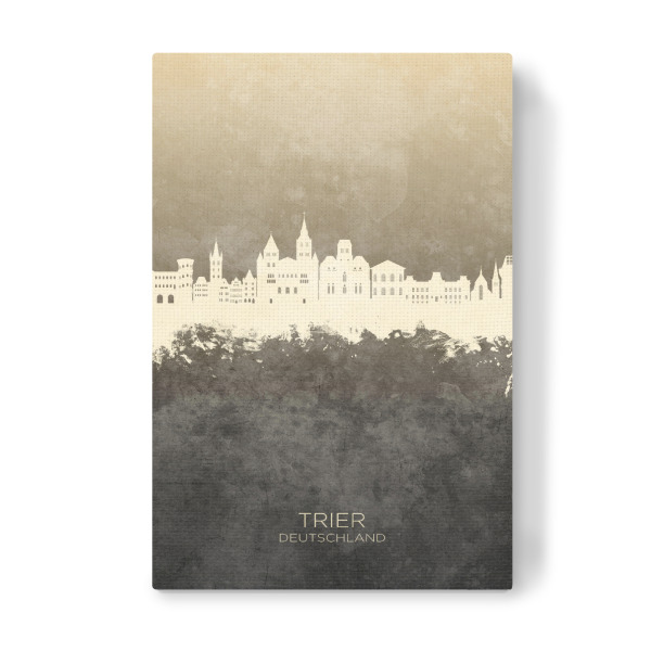 Leinwandbild "Trier Germany Skyline Taupe" artboxONE - Städte - Trier,Deutschland,Skyline,Cityscape,Stadtbild,Watercolor,Painting,City,Stadt,Germany