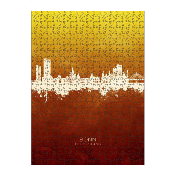 artboxONE Puzzle "Bonn Germany Skyline RedYellow" artboxONE - Städte