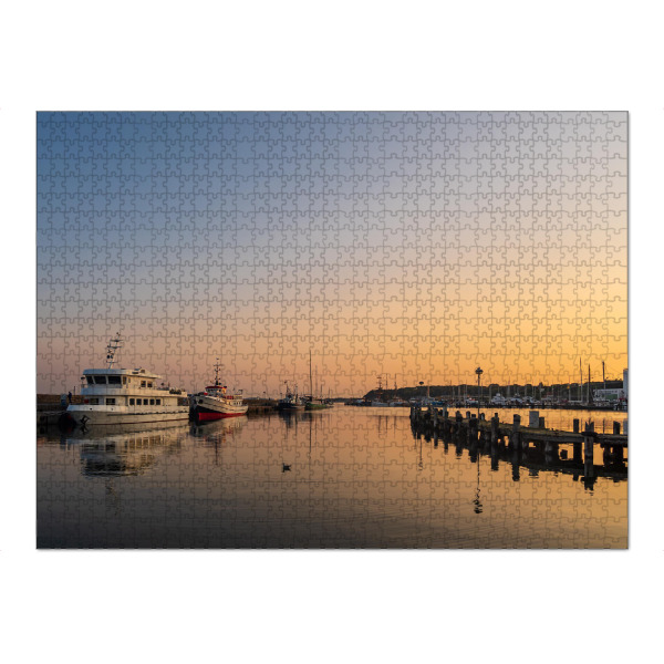 Puzzle Ravensburger "Hafen von Sassnitz am Abend" artboxONE - Natur,Reise,Architektur,Reise / Strand und Meer,Städte / Weitere