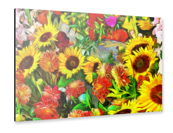 Alu-Dibond "Sommerliche Blumen" 30x20 cm artboxONE
