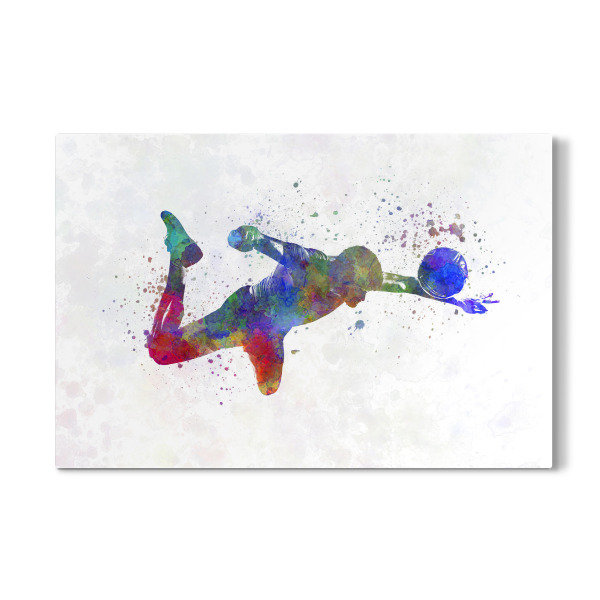 Galerie-Print "Football player watercolor-c" 30x20 cm artboxONE