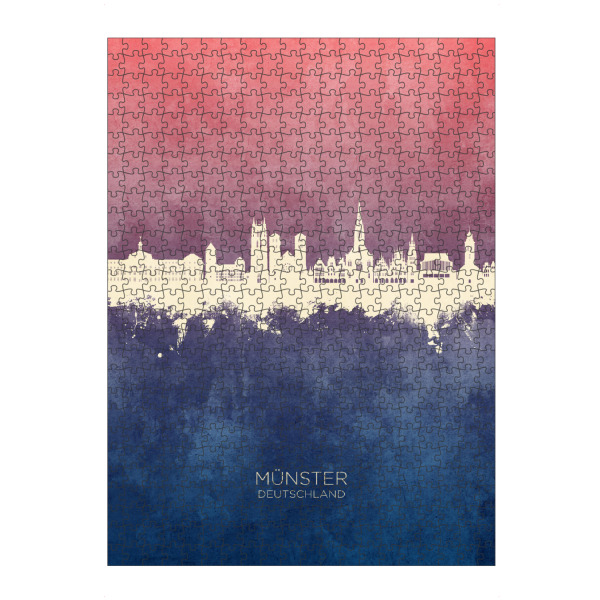 Puzzle Ravensburger "Münster Germany Skyline BlueRose" artboxONE - Städte