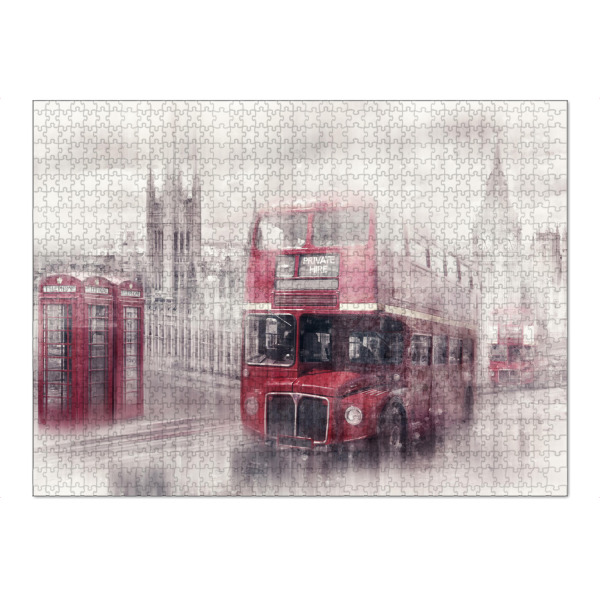 Puzzle Ravensburger "LONDON Westminster Collage" artboxONE - Städte / London,Architektur,Automobile