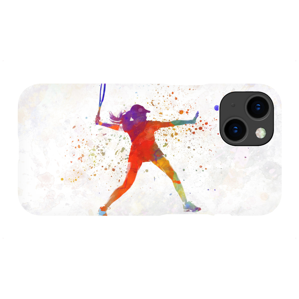 "Woman tennis player in watercolor"für iPhone - Premium-Case Handyhülle artboxONE