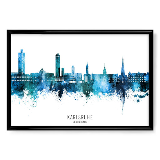 Karlsruhe Skyline Blue Name