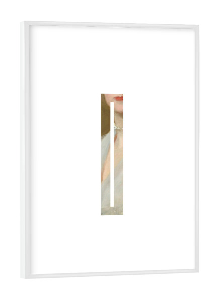 Poster mit weißem Rahmen "IMPRESS-LETTER I" artboxONE - Typografie,Fashion,Buchstaben,Buchstaben / I