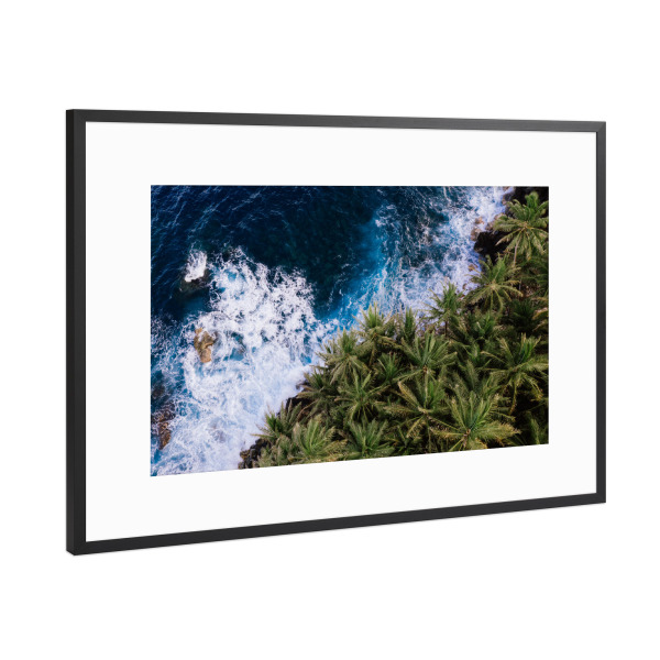 Poster mit Rahmen Schwarz (Metallic) "Pahoa, Hawaii" artboxONE - Natur,Reise,Reise / Strand und Meer