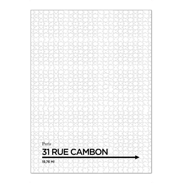 Puzzle Ravensburger "RUE CAMBON" artboxONE - Typografie,Reise,Schwarzweiß,Fashion