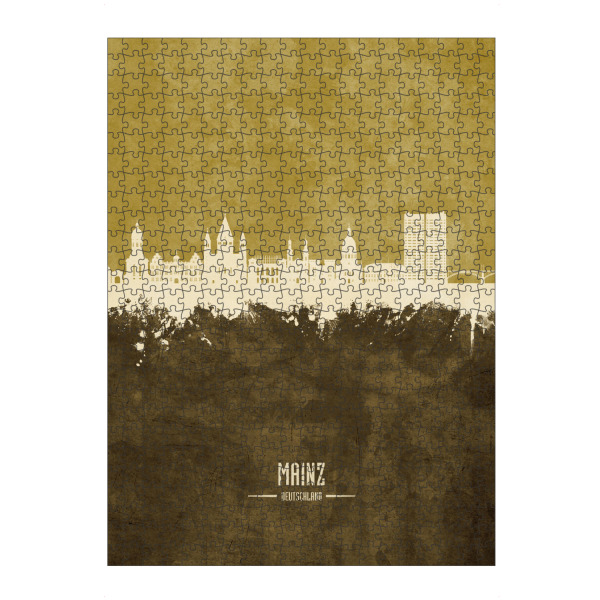 artboxONE Puzzle "Mainz Germany Skyline Brown" artboxONE - Städte