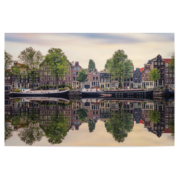 Poster "Amsterdam Reflection" artboxONE - Städte,Reise,Architektur,Reise / Länder,Städte / Amsterdam